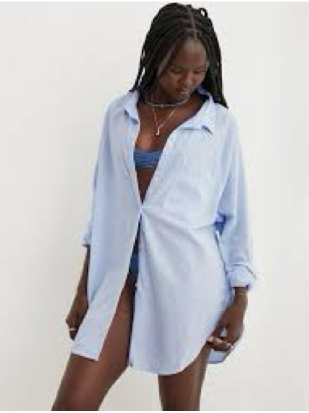Aerie Linen Blend Pool-To-Party shirt